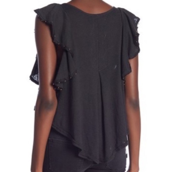 NWT FREE PEOPLE TINY BELLS TANK TOP IN BLACK SIZE: S - Picture 2 of 13